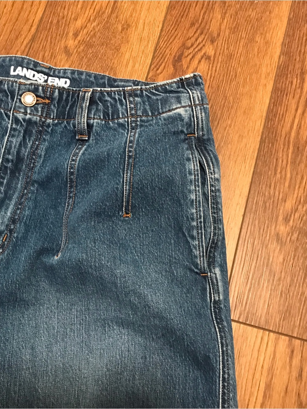 Lands' End Women’s Relaxed Wide-Leg Jeans Size 12 - Picture 7 of 12